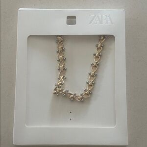 Zara Mixed Metals Gold and Silver Necklace NWT